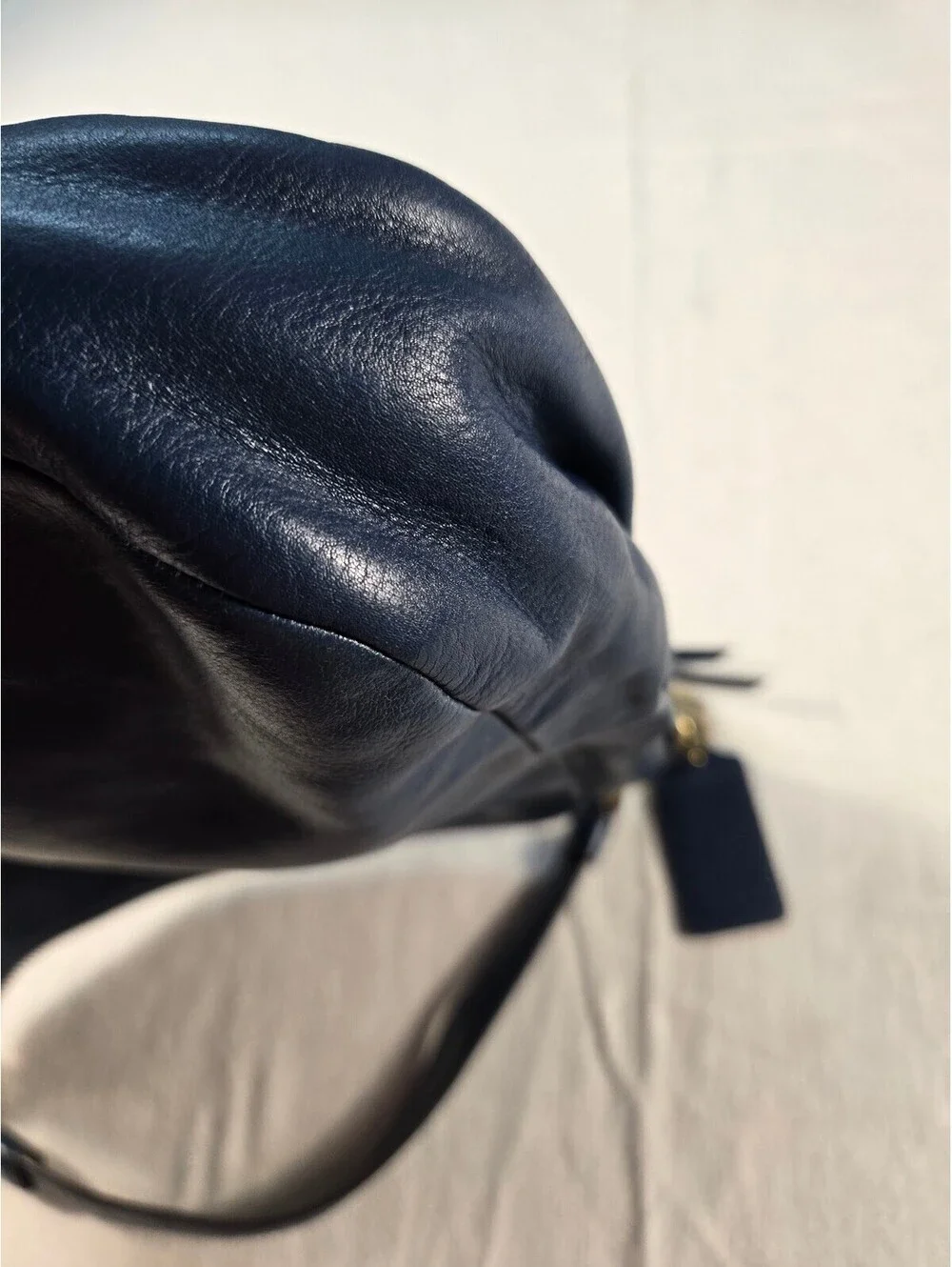 Vintage COACH Chelsea Ashlyn Hobo Bag Midnight Blue Navy Leather VGUC Pristine
